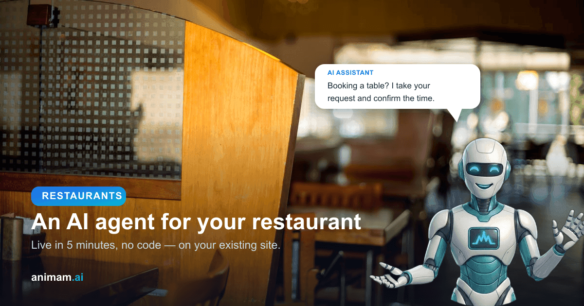 Restaurants — For your restaurant